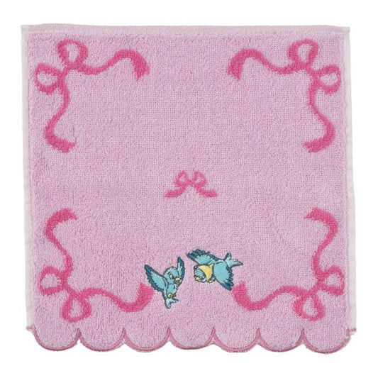Blaue Vogel Mini-Handtuch mit Cinderella Schleifenrand Japan Disney Store