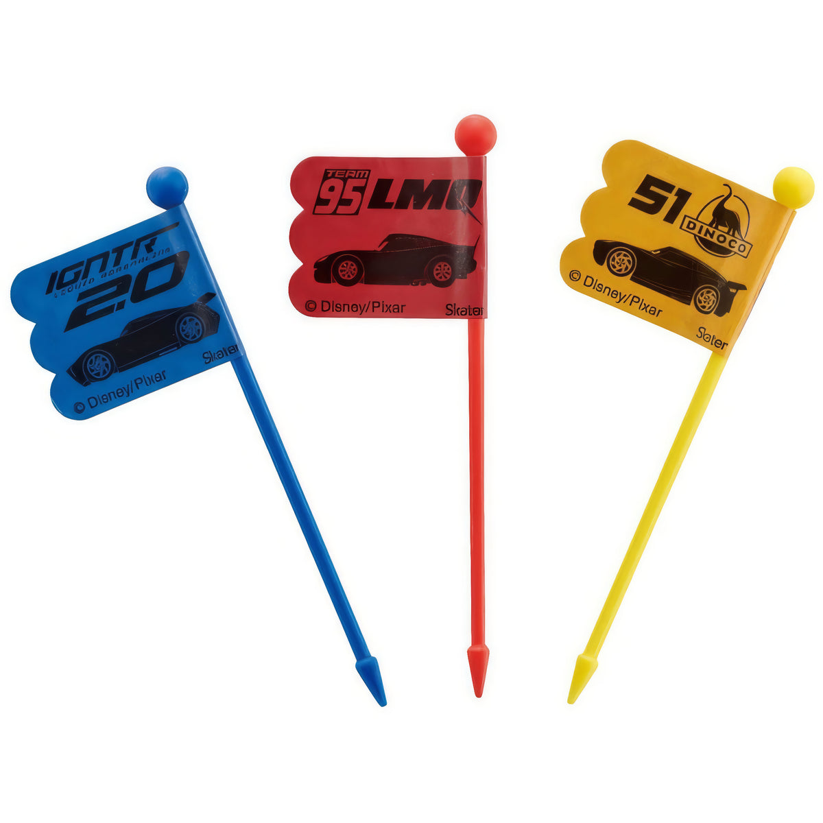 Cars Lunch-Picks 9er-Set mit Faehnchen, 7 cm