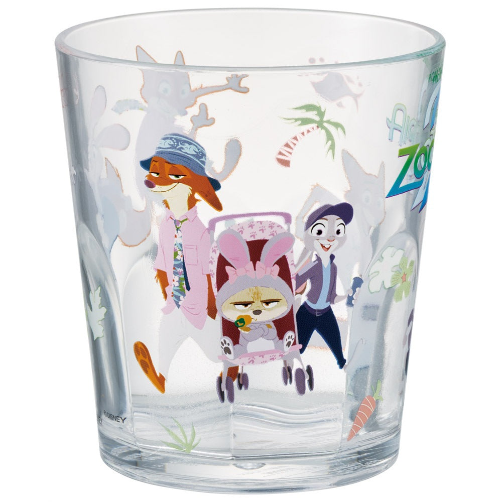 Zootopia 2 Acrylic Tumbler 280 ml – Transparent Kids' Tumbler with Nick & Judy Design, Shatterproof