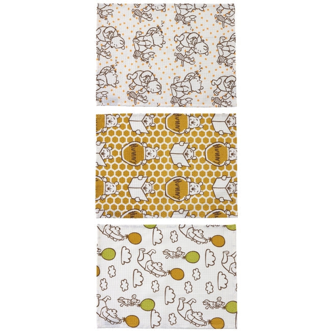 Waffelstoff Geschirrtuch 3er-Set mit Winnie the Pooh Japan Disney Store