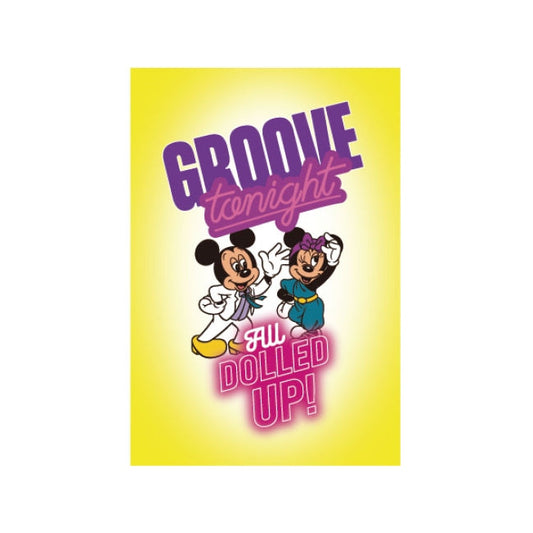 Mickey Mouse & Minnie Mouse/Disco - Postkarte Japan Disney Store