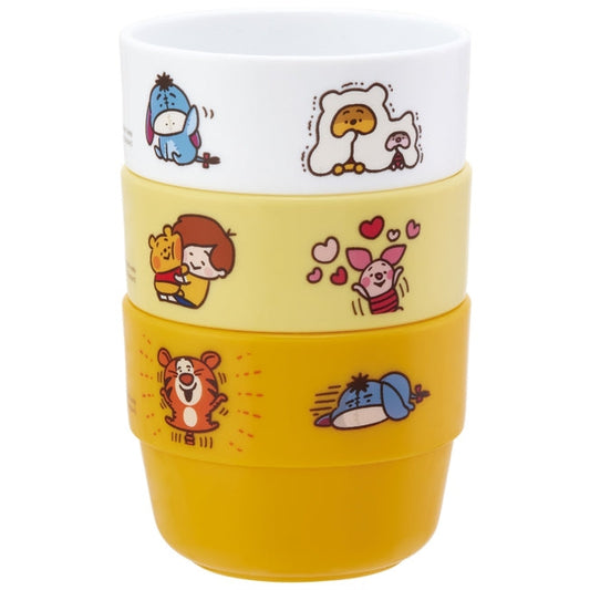 Stapelbecher 3er Set Kanahai/Pooh Japan Disney Store