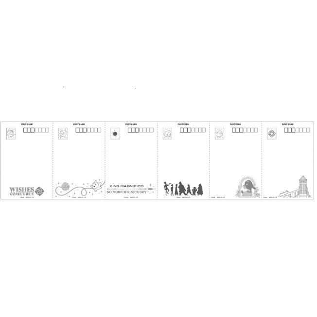 Film "Wish" 6er-Pack Postkarten Japan Disney Store
