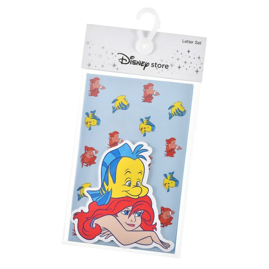 Ariel, Flounder, Sebastian Nachrichtenkarte und Umschlag Set Mini Japan Disney Store