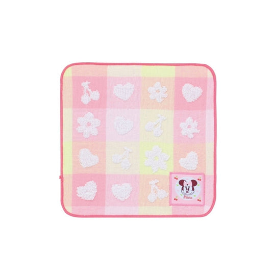 Minnie Einseitiges Gaze-Handtuch Poppin-Check Japan Disney Store