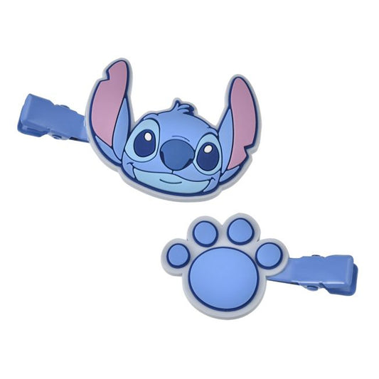 Stitch Haarspangen Set Farbklammern Pfotenabdruck Japan Disney Store