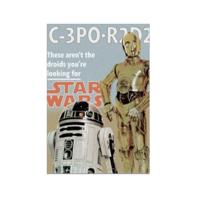 Star Wars Postkarten C-3PO & R2D2 Japan Disney Store