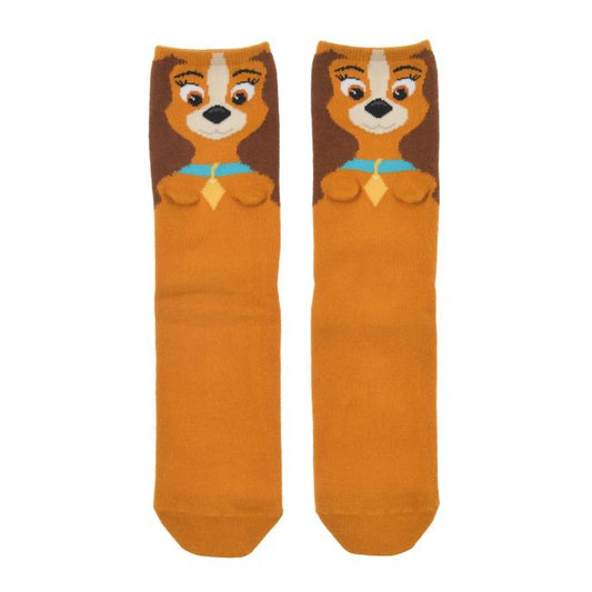 Susi und Strolch Puffy Face Pukupuku 23-25 - Socken Japan Disney Store