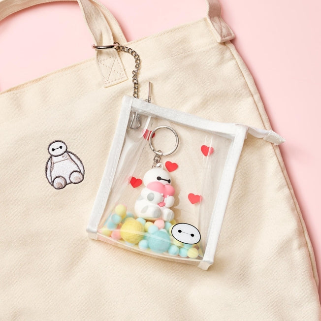 Baymax Klarer Beutel mit Karabiner - Kosmetiktasche Japan Disney Store
