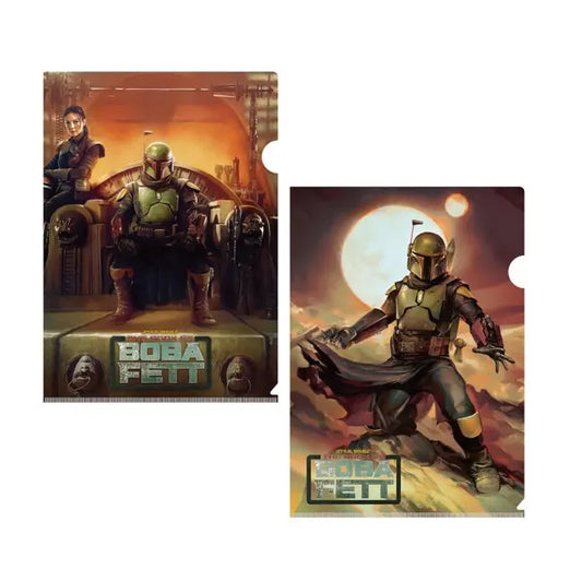Star Wars Boba Fett Clear File Set Japan Disney Store