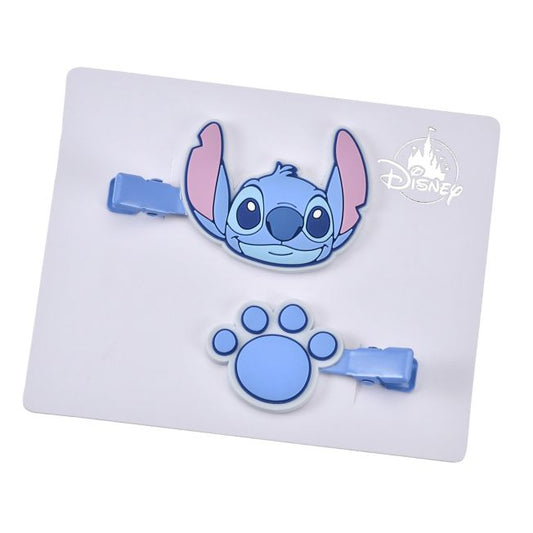 Stitch Haarspangen Set Farbklammern Pfotenabdruck Japan Disney Store