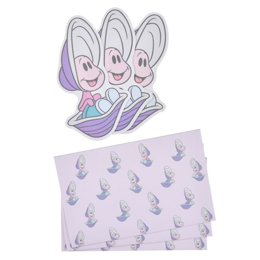 Young Oyster Mini Die Cut Message Card and Envelope Set Japan Disney Store