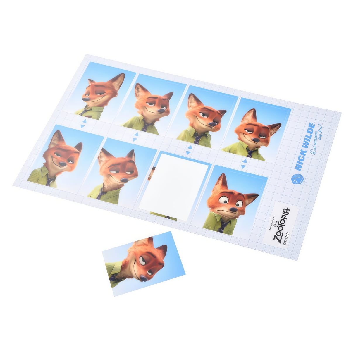 Nick Wilde Siegel Aufkleber im Passbildstil Japan Disney Store