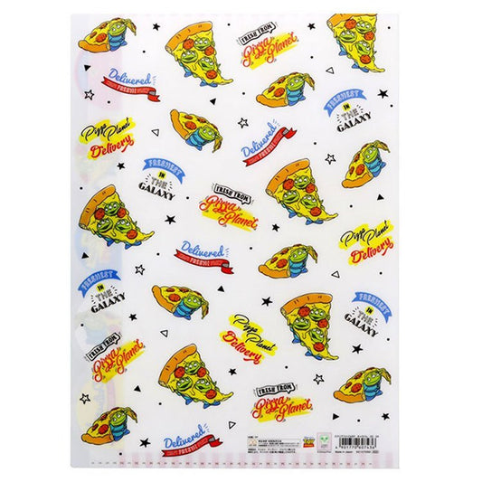Clear File Alien A4 Monster Pizza Planet Japan Disney Store