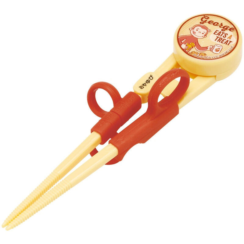 Deluxe Training Chopsticks for Right-Handers – Little Ape George Motif (ages 2–3)