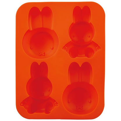 Miffy Silicone Cake Mold 3D – Mini Madeleine Baking Pan, 4 Cavities, Beige