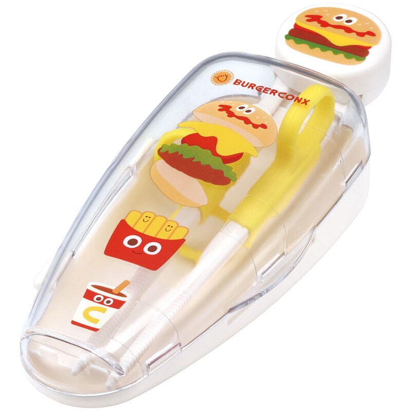 Deluxe Trainingsstäbchen für Rechtshänder mit Etui – Burger Conx Kinder Esslernstäbchen