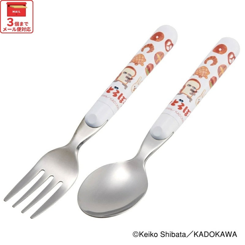 Kids Cutlery Set Spoon & Fork – Dishwasher-Safe Spoon and Fork Set for Kindergarten & School – Made in Japan