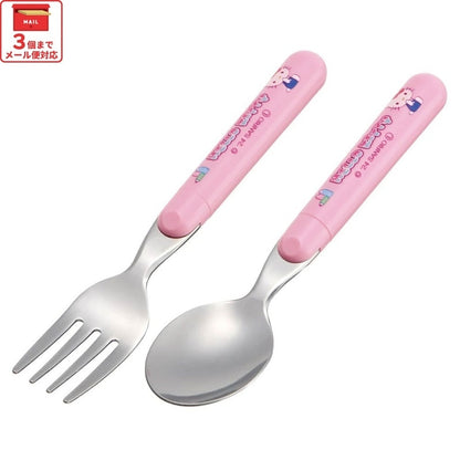 Hello Kitty Kids Spoon & Fork Set – Dishwasher Safe Sanrio Cutlery for Girls – Skater SFR1