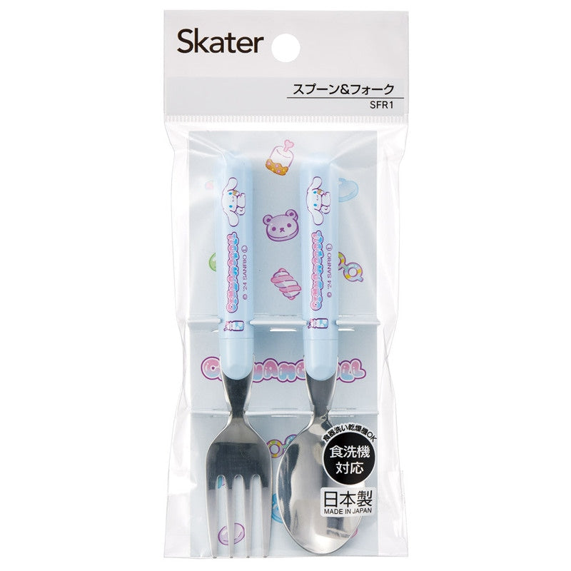 Sanrio Cinnamoroll Kids Spoon & Fork Set – Dishwasher-Safe Lunch Cutlery from Japan