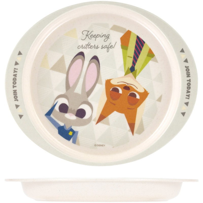 Zootopia Judy &amp; Nick Bamboo Melamine Children's Plate 350ml