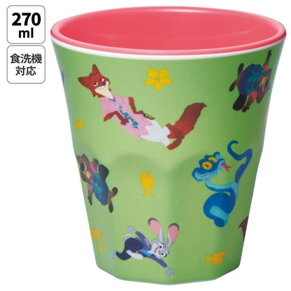 Zootopia 2 Melamin Becher für Kinder – Bruchfeste Tasse ohne Henkel mit Nick & Judy – Spülmaschinengeeignet 270 ml