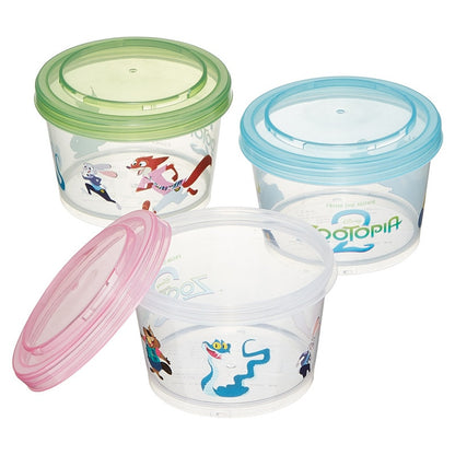 Aufbewahrungsdosen Set Zootopia 2 – 3er Set Rundbehälter 240 ml – Nick, Judy & Gary – Mikrowellen- & spülmaschinengeeignet