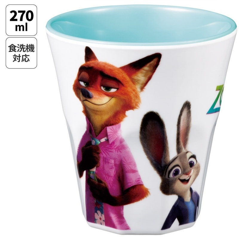 Zootopia 2 Melamine Cup – Nick & Judy Kids' Mug, Break-Resistant, Dishwasher-Safe, Handleless, 270 ml