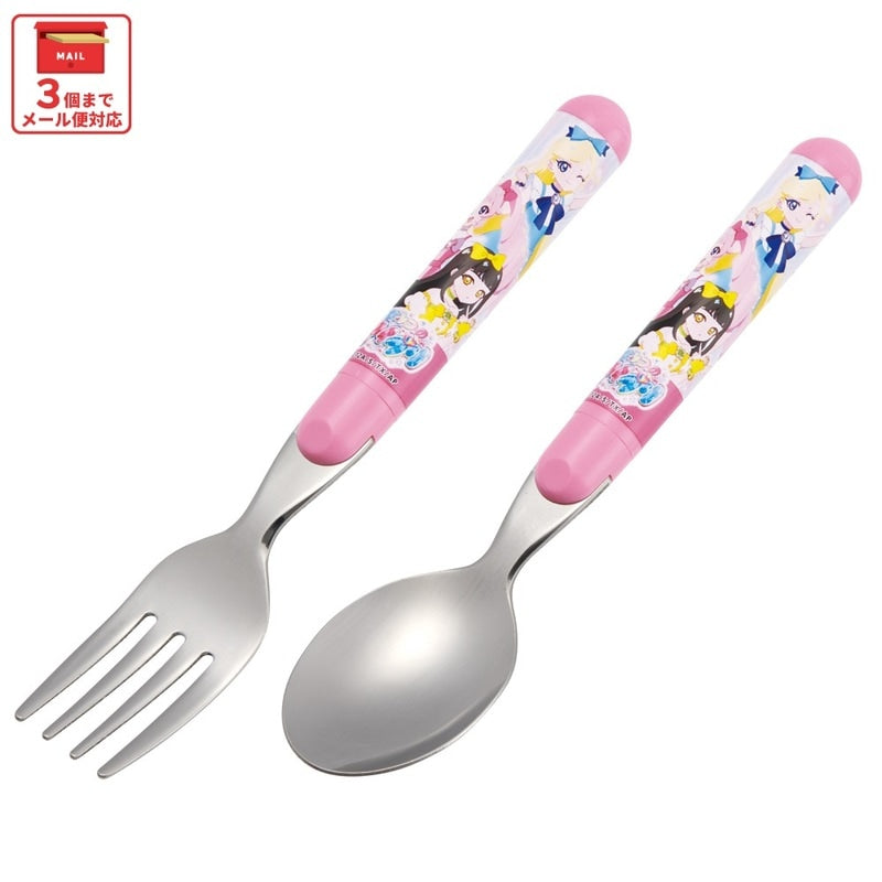 Skater Kinder Besteck-Set Löffel & Gabel – Himitsu no Aipuri – Spülmaschinengeeignet, Made in Japan