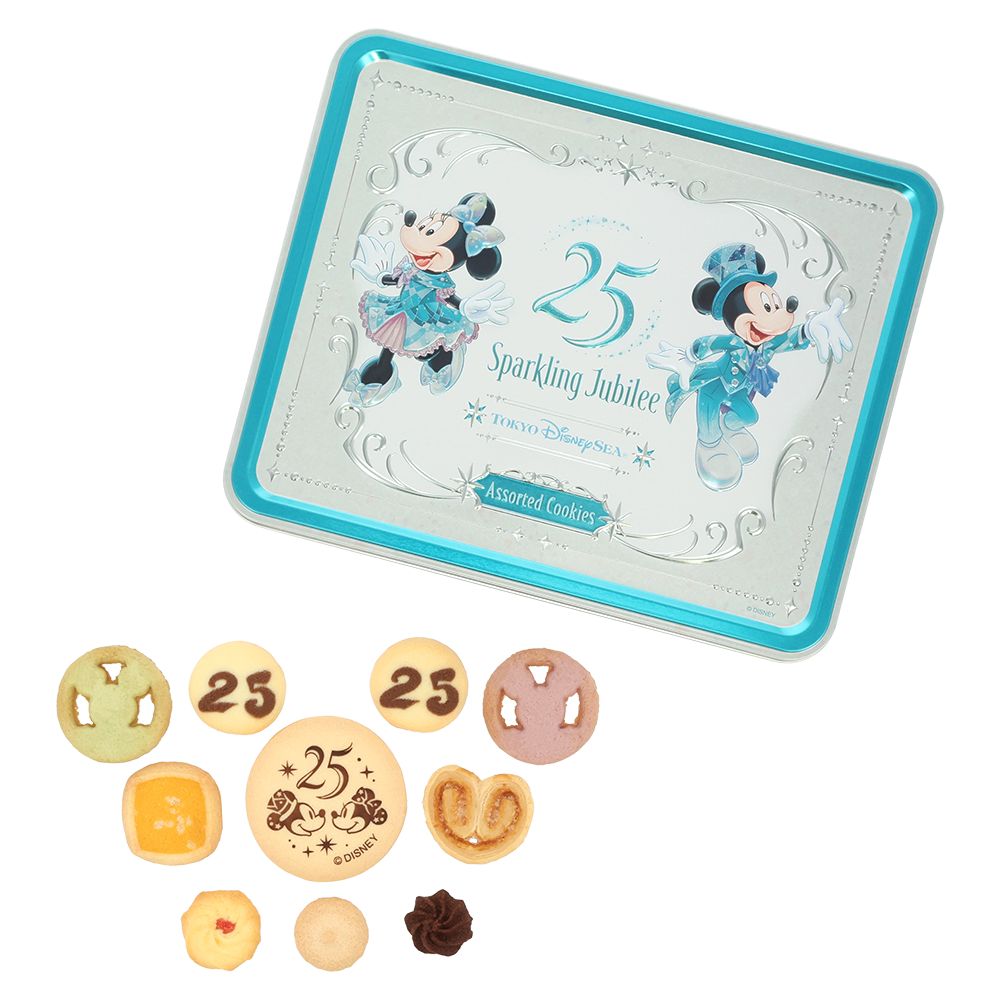 Assorted Cookies in a Tin - Mickey & Minnie - Tokyo DisneySea 25th Anniversary Sparkling Jubilee