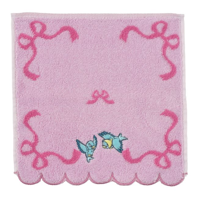 Blaue Vogel Mini-Handtuch mit Cinderella Schleifenrand Japan Disney Store