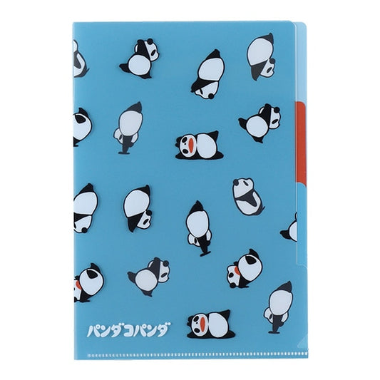 Transparente A5-Taschenmappe „Panda und kleiner Panda“ (Rollmappe)