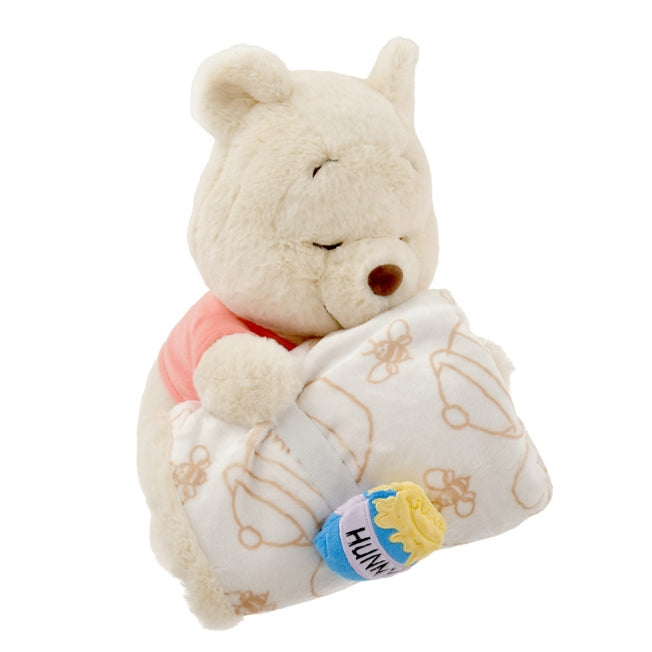 Winnie the Pooh Decke mit Honigtopf-Muster und Plüschtier - Decke Japan Disney Store