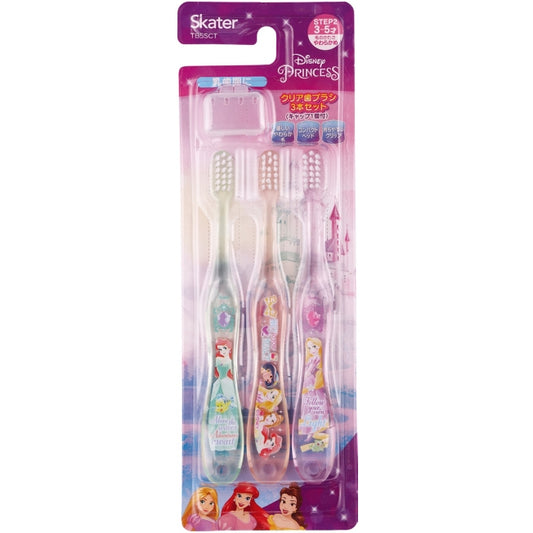 Disney Store - Kindergarten Clear Toothbrush 3er Set Disney Princess 23 - Zahnbürste Japan Disney Store