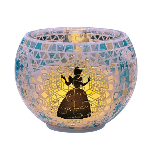 Cinderella Lampenschirm (transparente Teile) 80-teiliges Glasmosaik 7x10x10cm LED-Licht