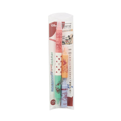 Mickey & Friends And Barrel Set Marker Japan Disney Store