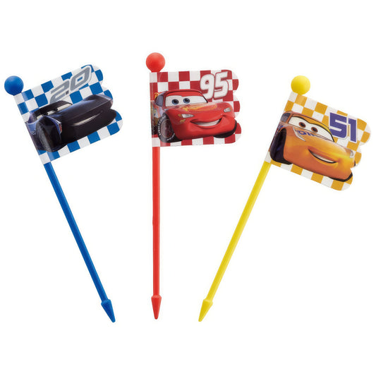 Cars Lunch-Picks 9er-Set mit Faehnchen, 7 cm