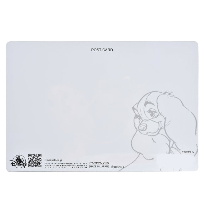 Lady und Tramp Meatball Spaghetti Lenticular - Postkarte Japan Disney Store