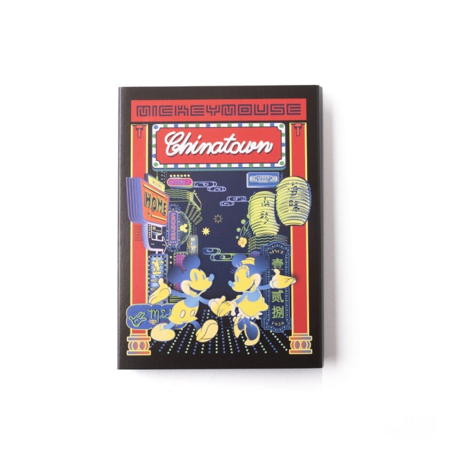 Store - China Town Disney Pata Pata Memo (Neon Mickey Minnie) - Notizbuch Japan Disney Store