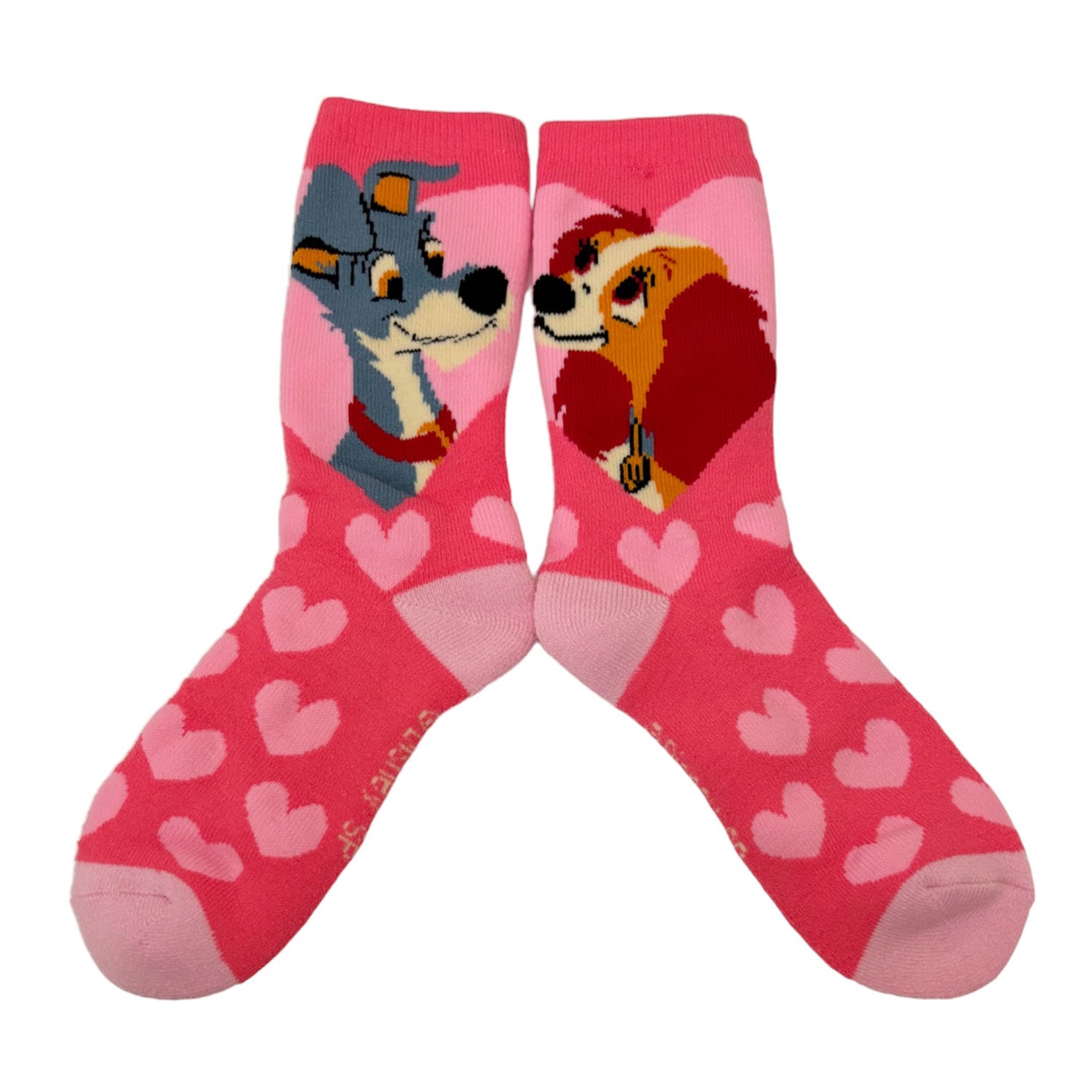 Disney Kuschelsocken - Susi & Strolch Herzmotiv – Winter Edition