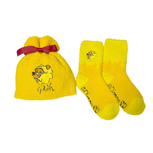 Disney Kuschelsocken mit Beutel – Winnie Puuh Honig Design