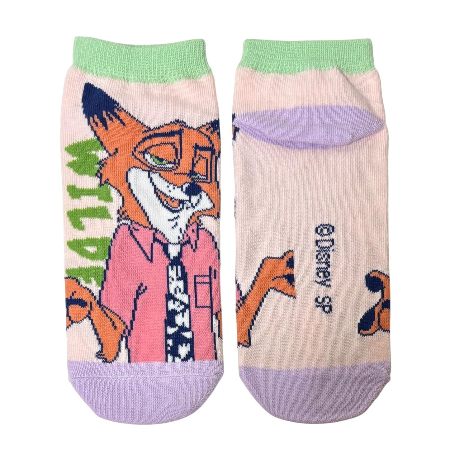 Disney Socken Zootopia 2 – Nick – Damen 23–25 cm – Bunte Kurzsocken