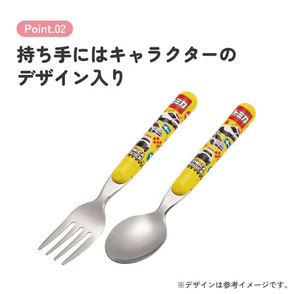Tomica Children's Cutlery Set - Spoon & Fork with Car Motif, Dishwasher-Safe, Made in Japan