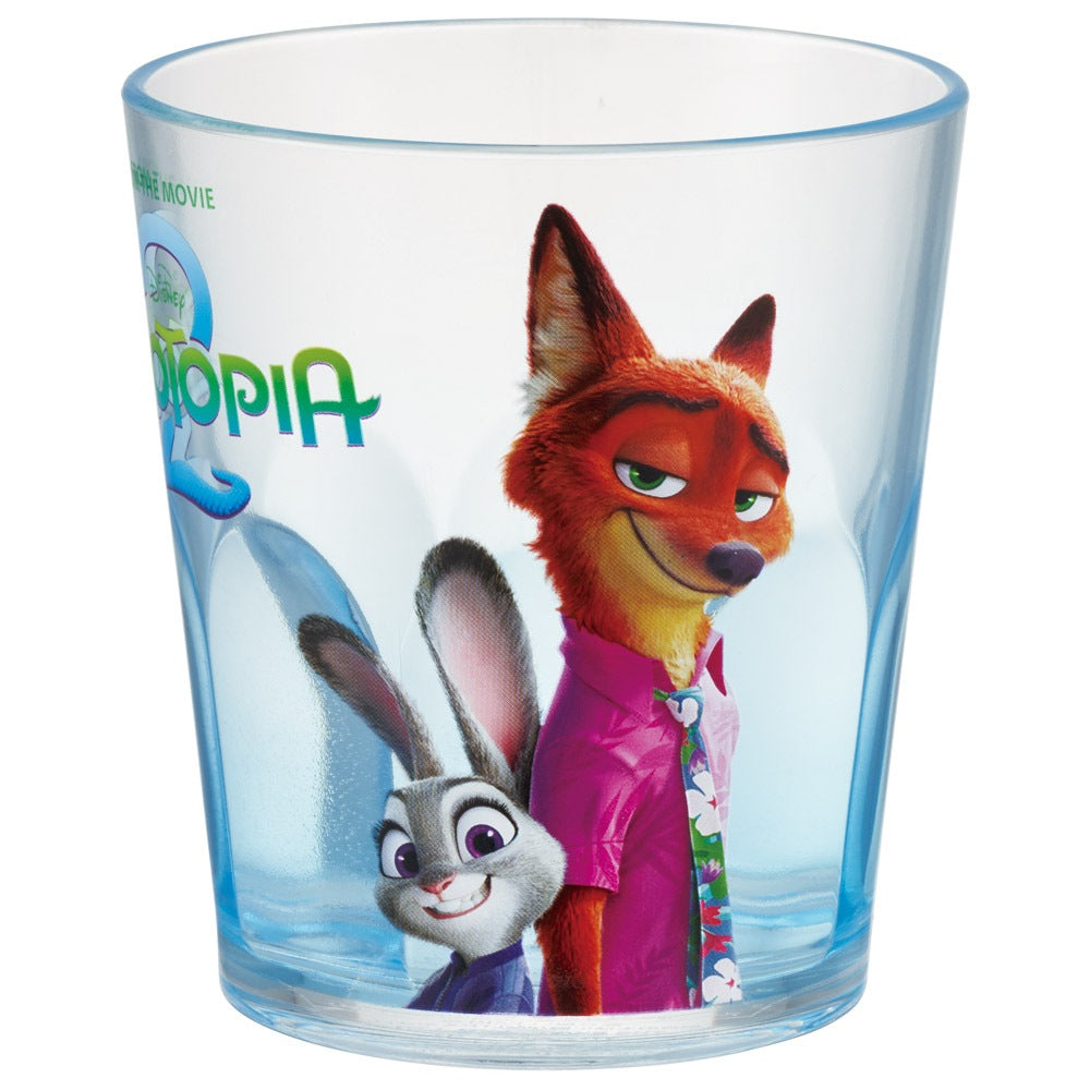 Zootopia 2 Kinder Acryl Becher 280 ml – Nick & Judy Trinkbecher, bruchfest, transparent
