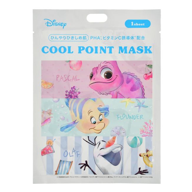 Disney Store - Flander, Pascal, Olaf Gesichtsmaske Art Point Pack - Gesichtsmaske Japan Disney Store
