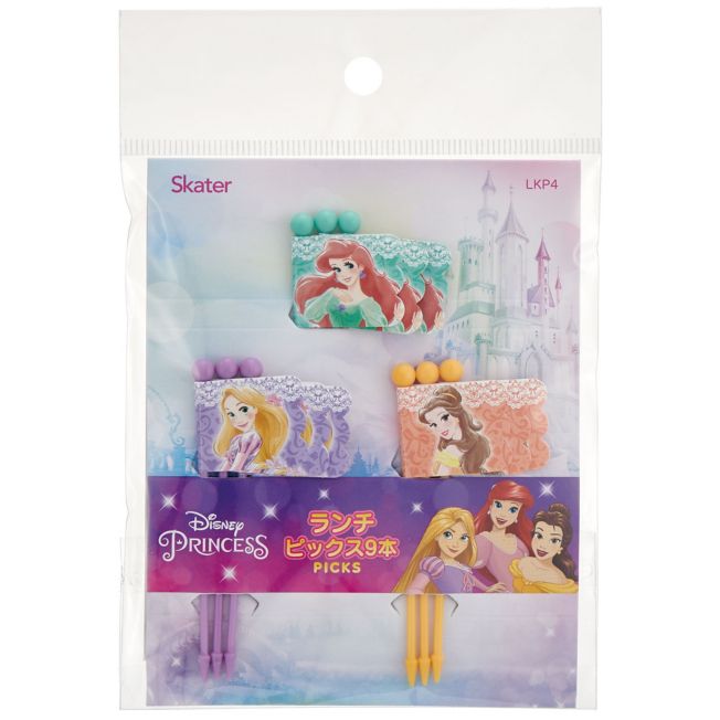 Disney Store - Lunch Picks 9er Set [3 Muster x 3 Stück] Prinzessin 22 LKP4 - Küchenaccessoire Japan Disney Store