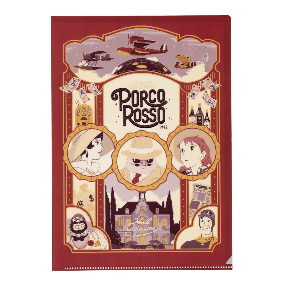 Porco Rosso Transparenter Retro-Rahmen Studio Ghibli