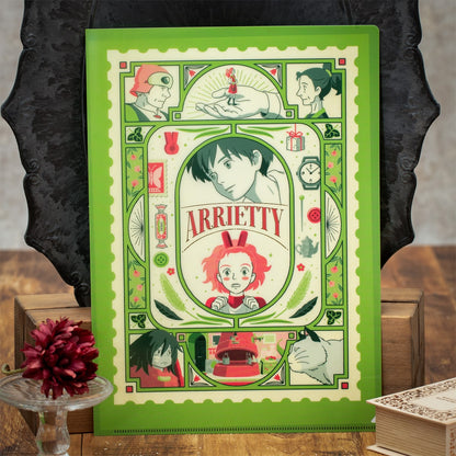 Der Borger Arrietty Klarsichthülle Retro-Rahmen Studio Ghibli