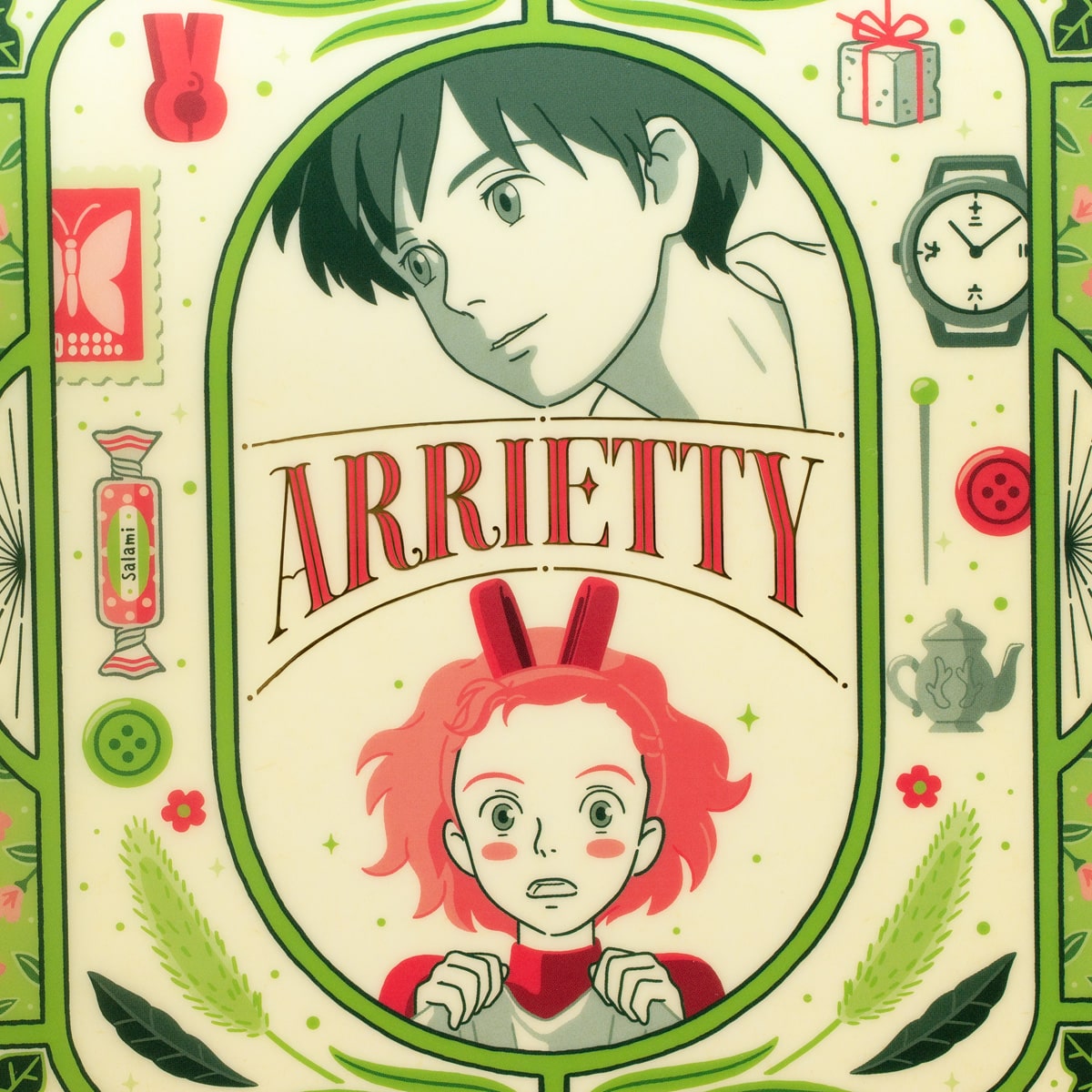 Der Borger Arrietty Klarsichthülle Retro-Rahmen Studio Ghibli