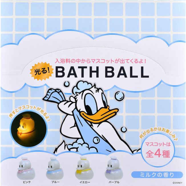 Disney Store - Geheime Badekugel mit leuchtender Entenmascotte - Badezusatz Japan Disney Store